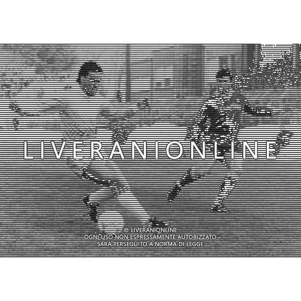 RETROSPETTIVA MASSIMO ALBIERO CALCIATORE NELLA FOTO MASSIMO ALBIERO E SABASTIANO NELA AG ALDO LIVERANI SAS
