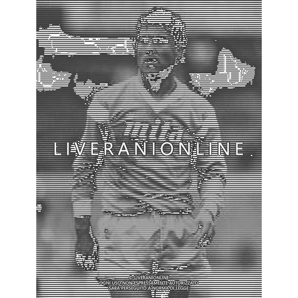 RETROSPETTIVA MASSIMO ALBIERO CALCIATORE NELLA FOTO MASSIMO ALBIERO CON LA MAGLIA DEL COMO CALCIO AG ALDO LIVERANI SAS