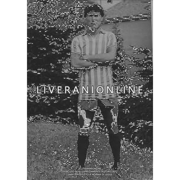 RETROSPETTIVA MASSIMO ALBIERO CALCIATORE NELLA FOTO MASSIMO ALBIERO CON LA MAGLIA DELLA SPAL CALCIO AG ALDO LIVERANI SAS