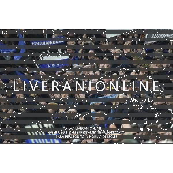 tifosi Atalanta a San Siro Atalanta vs Valencia UEFA Champions League ottavi di finale - gara di andata Milano 19–02-2020 Stadio Giuseppe Meazza - San Siro foto Roberto Garavaglia - ag. Aldo Liverani sas / AGENZIA ALDO LIVERANI SAS