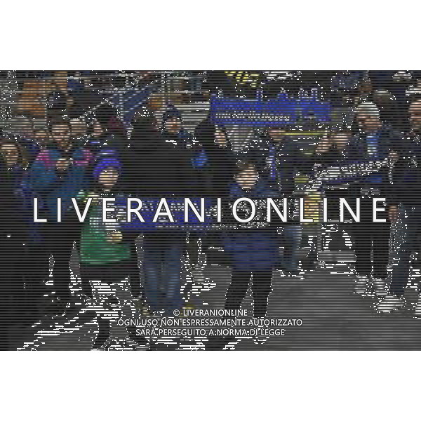 tifosi Atalanta a San Siro Atalanta vs Valencia UEFA Champions League ottavi di finale - gara di andata Milano 19‚Äì02-2020 Stadio Giuseppe Meazza - San Siro foto Roberto Garavaglia - ag. Aldo Liverani sas / AGENZIA ALDO LIVERANI SAS