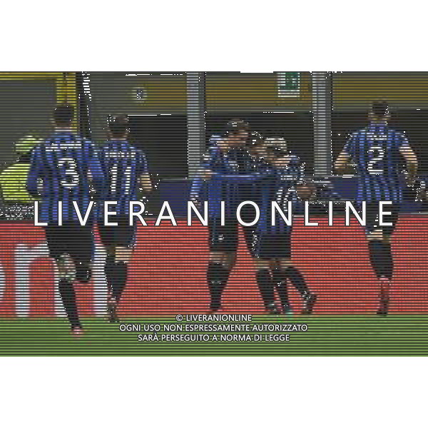 esultanza Hans Hateboer dopo il gol del 1 a 0 Atalanta Atalanta vs Valencia UEFA Champions League ottavi di finale - gara di andata Milano 19‚Äì02-2020 Stadio Giuseppe Meazza - San Siro foto Roberto Garavaglia - ag. Aldo Liverani sas / AGENZIA ALDO LIVERANI SAS