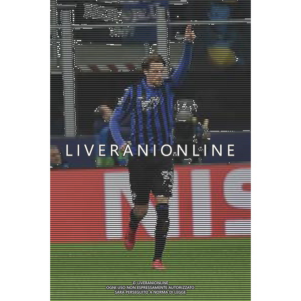 esultanza Hans Hateboer dopo il gol del 1 a 0 Atalanta Atalanta vs Valencia UEFA Champions League ottavi di finale - gara di andata Milano 19–02-2020 Stadio Giuseppe Meazza - San Siro foto Roberto Garavaglia - ag. Aldo Liverani sas / AGENZIA ALDO LIVERANI SAS