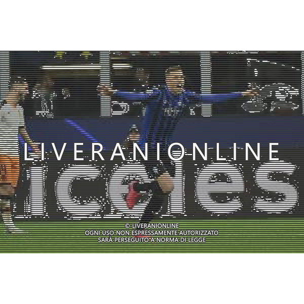 esultanza Josip Ilicic dopo il gol del 2 a 0 Atalanta vs Valencia UEFA Champions League ottavi di finale - gara di andata Milano 19‚Äì02-2020 Stadio Giuseppe Meazza - San Siro foto Roberto Garavaglia - ag. Aldo Liverani sas / AGENZIA ALDO LIVERANI SAS