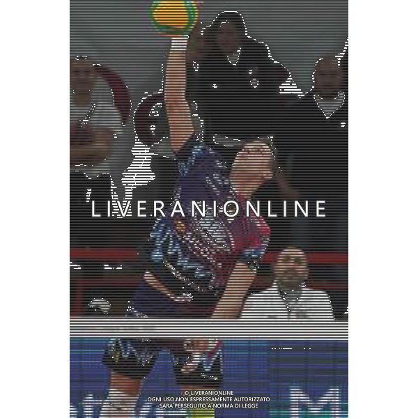 Volley Champions League Men 2019/2020 Perugia, Italia 19/02/2020 Sir Sicoma Monini Perugia vs Projekt Warszawa Nella foto: aleksandar atanasijevic (n.14 opposto sir safety conad perugia) alla battuta FOTO LORIS CERQUIGLINI-ALESSIO MARINI-AG ALDO LIVERANI SAS