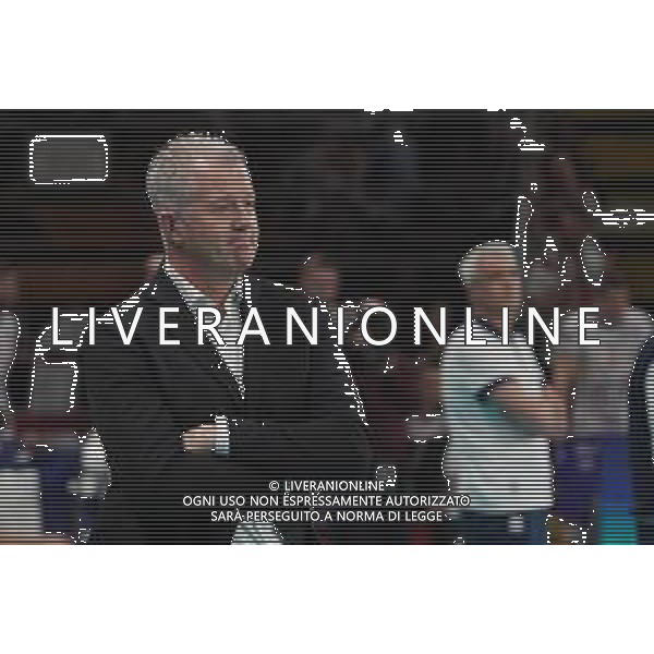 Volley Champions League Men 2019/2020 Perugia, Italia 19/02/2020 Sir Sicoma Monini Perugia vs Projekt Warszawa Nella foto: heynen vital (allenatore sir safety conad perugia) soddisfatto FOTO LORIS CERQUIGLINI-ALESSIO MARINI-AG ALDO LIVERANI SAS