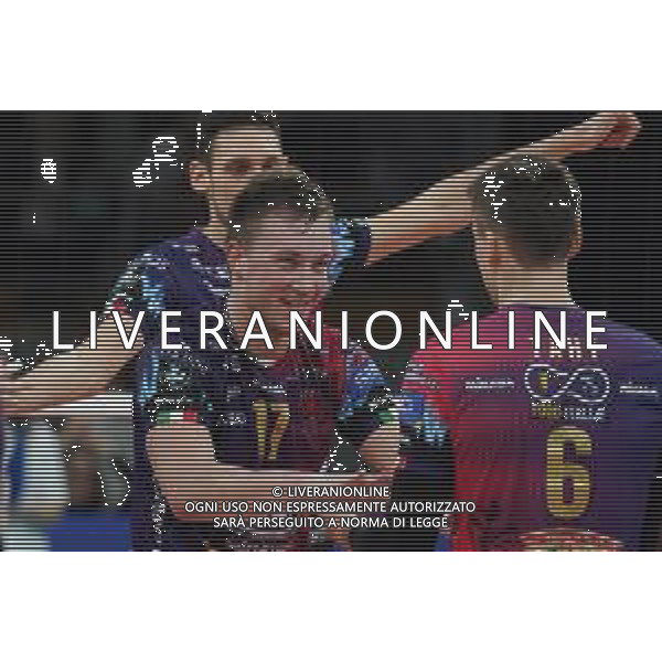 Volley Champions League Men 2019/2020 Perugia, Italia 19/02/2020 Sir Sicoma Monini Perugia vs Projekt Warszawa Nella foto: oleh plotnytskyi (n.17 schiacciatore sir safety conad perugia) esulta FOTO LORIS CERQUIGLINI-ALESSIO MARINI-AG ALDO LIVERANI SAS