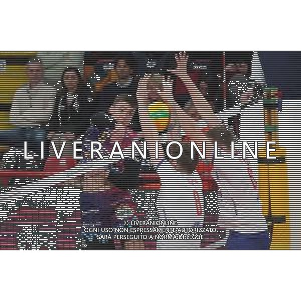Volley Champions League Men 2019/2020 Perugia, Italia 19/02/2020 Sir Sicoma Monini Perugia vs Projekt Warszawa Nella foto: robert taht (n.6 schiacciatore sir safety conad perugia) schiaccia FOTO LORIS CERQUIGLINI-ALESSIO MARINI-AG ALDO LIVERANI SAS