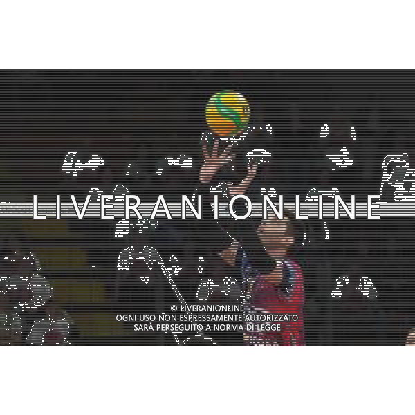 Volley Champions League Men 2019/2020 Perugia, Italia 19/02/2020 Sir Sicoma Monini Perugia vs Projekt Warszawa Nella foto: tzimafei zhukouski (n.11 palleggiatore sir safety conad perugia) alza FOTO LORIS CERQUIGLINI-ALESSIO MARINI-AG ALDO LIVERANI SAS