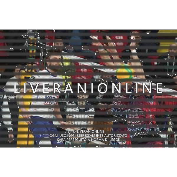 Volley Champions League Men 2019/2020 Perugia, Italia 19/02/2020 Sir Sicoma Monini Perugia vs Projekt Warszawa Nella foto: andrzej wrona (n.8 centrale_middle blocker verva warszawa orlen paliwa) murato FOTO LORIS CERQUIGLINI-ALESSIO MARINI-AG ALDO LIVERANI SAS