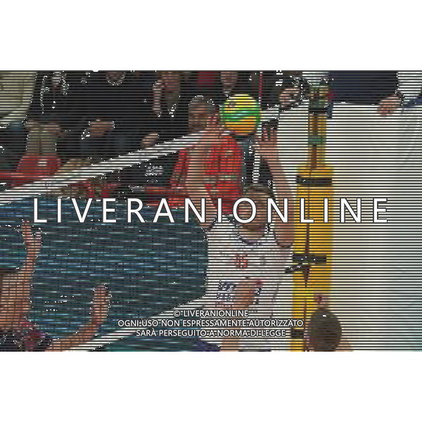 Volley Champions League Men 2019/2020 Perugia, Italia 19/02/2020 Sir Sicoma Monini Perugia vs Projekt Warszawa Nella foto: klozlowski michal (n.85 alzatore_setter verva warszawa orlen paliwa) alza FOTO LORIS CERQUIGLINI-ALESSIO MARINI-AG ALDO LIVERANI SAS