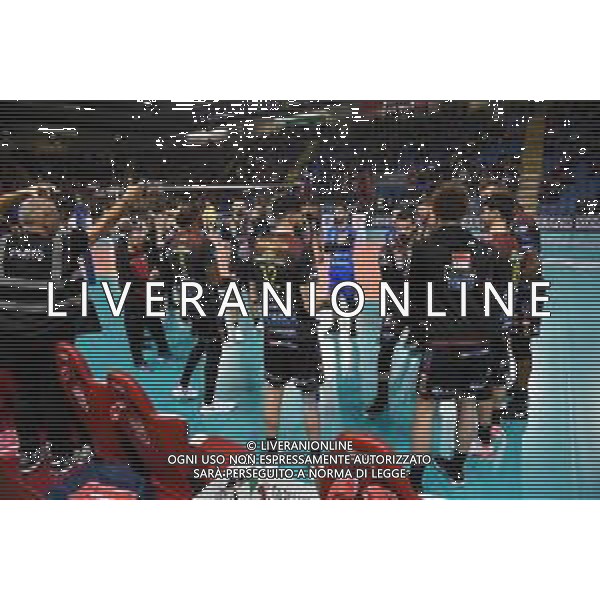Volley Champions League Men 2019/2020 Civitanova, Italia 19/02/2020 Cucine Lube Civitanova vs Fenerbahce HDI Sigorta Istanbul Nella foto: Giocatori Cucine Lube Civitanova FOTO ROBERTO BATOMEOLI-ALESSIO MARINI-AG ALDO LIVERANI SAS