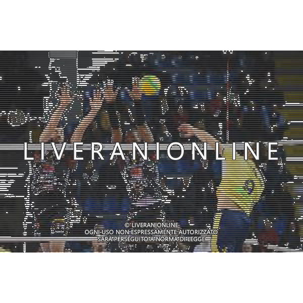 Volley Champions League Men 2019/2020 Civitanova, Italia 19/02/2020 Cucine Lube Civitanova vs Fenerbahce HDI Sigorta Istanbul Nella foto: Schiacciata Rossard Thibault (Fenerbahce HDI Sigorta ISTANBUL) FOTO ROBERTO BATOMEOLI-ALESSIO MARINI-AG ALDO LIVERANI SAS