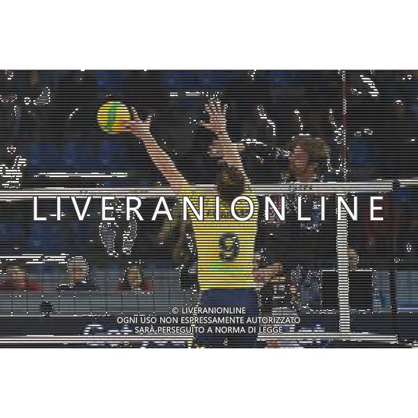 Volley Champions League Men 2019/2020 Civitanova, Italia 19/02/2020 Cucine Lube Civitanova vs Fenerbahce HDI Sigorta Istanbul Nella foto: Schiacciata Kovar Jiri (Cucine Lube Civitanova) FOTO ROBERTO BATOMEOLI-ALESSIO MARINI-AG ALDO LIVERANI SAS