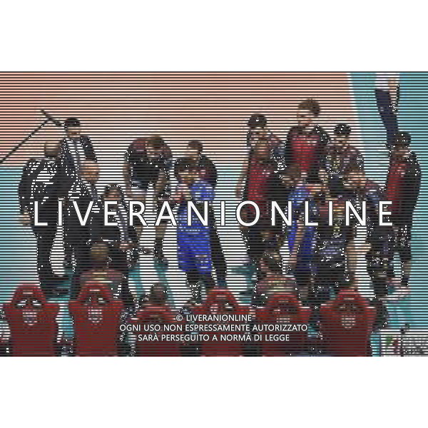 Volley Champions League Men 2019/2020 Civitanova, Italia 19/02/2020 Cucine Lube Civitanova vs Fenerbahce HDI Sigorta Istanbul Nella foto: Time-out Cucine Lube Civitanova FOTO ROBERTO BATOMEOLI-ALESSIO MARINI-AG ALDO LIVERANI SAS