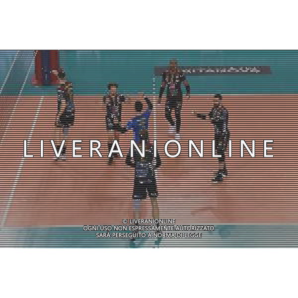 Volley Champions League Men 2019/2020 Civitanova, Italia 19/02/2020 Cucine Lube Civitanova vs Fenerbahce HDI Sigorta Istanbul Nella foto: Esultanza giocatori Cucine Lube Civitanova FOTO ROBERTO BATOMEOLI-ALESSIO MARINI-AG ALDO LIVERANI SAS