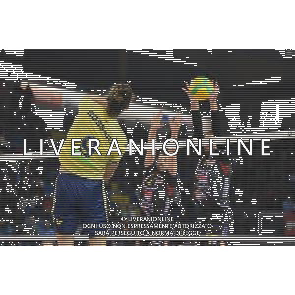 Volley Champions League Men 2019/2020 Civitanova, Italia 19/02/2020 Cucine Lube Civitanova vs Fenerbahce HDI Sigorta Istanbul Nella foto: Schiacciata Rossard Thibault (Fenerbahce HDI Sigorta ISTANBUL) FOTO ROBERTO BATOMEOLI-ALESSIO MARINI-AG ALDO LIVERANI SAS