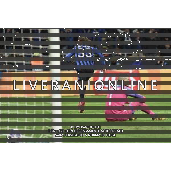 esultanza dopo il secondo gol di Hans Hateboer del 4 a 0 Atalanta Atalanta vs Valencia UEFA Champions League ottavi di finale - gara di andata Milano 19‚Äì02-2020 Stadio Giuseppe Meazza - San Siro foto Roberto Garavaglia - ag. Aldo Liverani sas/ AGENZIA ALDO LIVERANI SAS