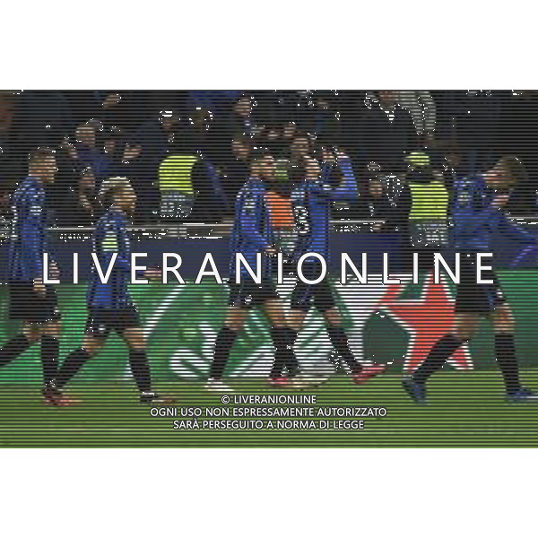 esultanza dopo il secondo gol di Hans Hateboer del 4 a 0 Atalanta Atalanta vs Valencia UEFA Champions League ottavi di finale - gara di andata Milano 19–02-2020 Stadio Giuseppe Meazza - San Siro foto Roberto Garavaglia - ag. Aldo Liverani sas/ AGENZIA ALDO LIVERANI SAS