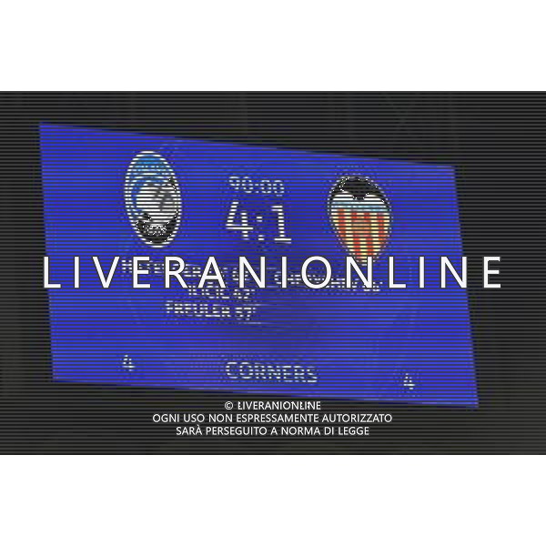 Tabellone risultato finale 4-1 Atalanta vs Valencia UEFA Champions League ottavi di finale - gara di andata Milano 19‚Äì02-2020 Stadio Giuseppe Meazza - San Siro foto Roberto Garavaglia - ag. Aldo Liverani sas / AGENZIA ALDO LIVERANI SAS