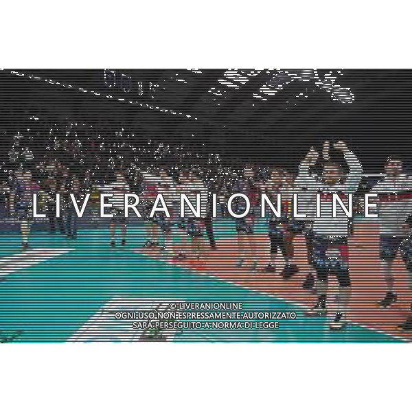 Volley Champions League Men 2019/2020 Perugia, Italia 19/02/2020 Sir Sicoma Monini Perugia vs Projekt Warszawa Nella foto: sir sicoma monini esulta per la vittoria della partita ©Loris Cerquiglini - Alessio Marini / AGENZIA ALDO LIVERANI SAS