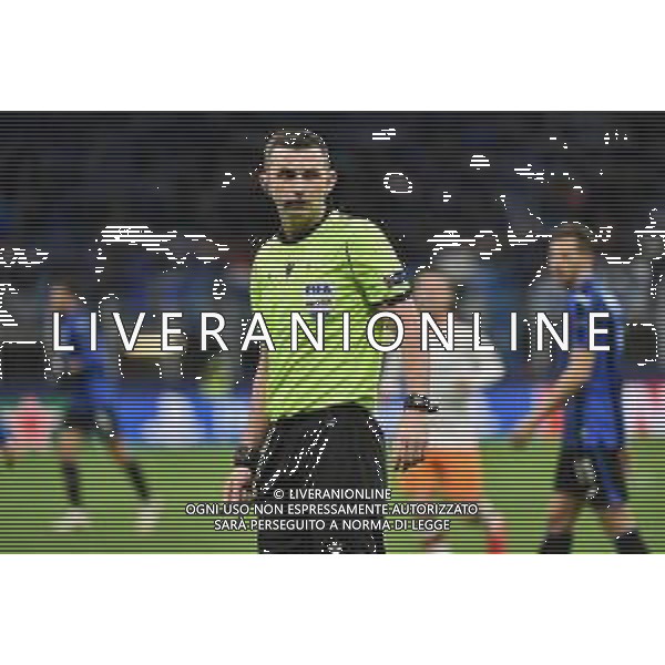 l’arbitro Michael Oliver (ENG) Atalanta vs Valencia UEFA Champions League ottavi di finale - gara di andata Milano 19–02-2020 Stadio Giuseppe Meazza - San Siro foto Roberto Garavaglia - ag. Aldo Liverani sas