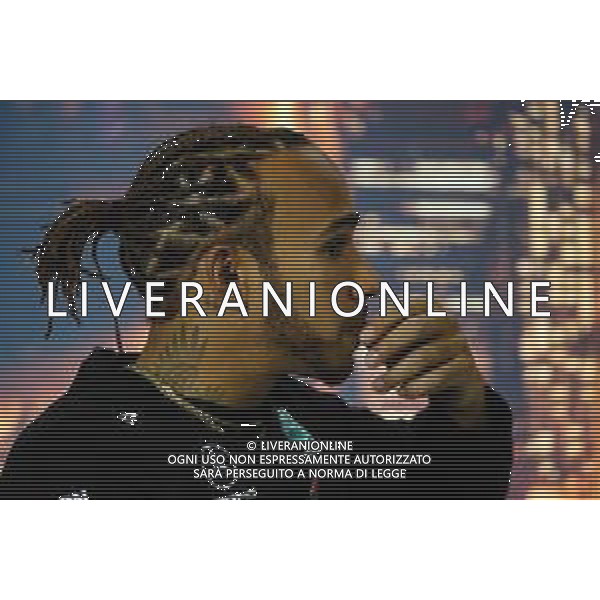 Lewis Hamilton (GBR) Mercedes AMG F1 in the FIA Press Conference. 20.02.2020. Formula One Testing, Day Two, Barcelona, Spain. Thursday. / AGENZIA ALDO LIVERANI SAS - ITALY ONLY EDITORIAL USE ONLY - TEST F1 BARCELLONA SPAGNA 20.02.2020