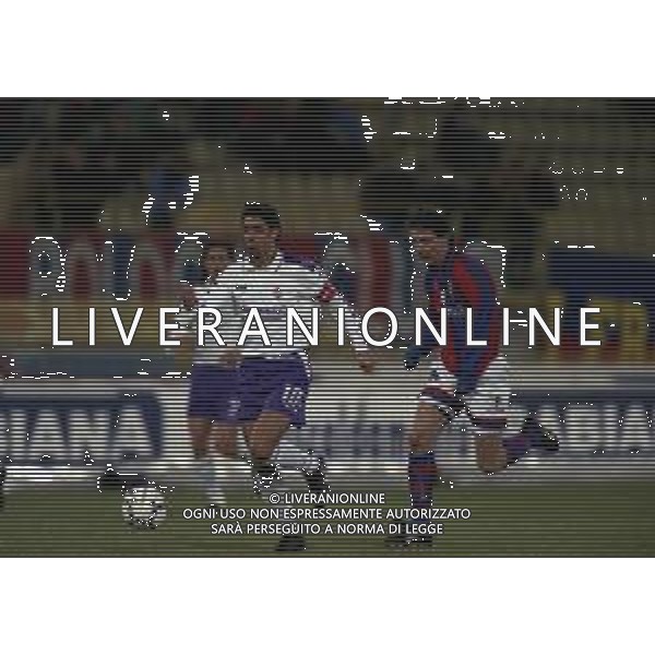 18-02-1999 BOLOGNA SEMIFINALE DI ANDATA COPPA ITALIA BOLOGNA FIORENTINA 0-2 NELLA FOTO MANULE RUI COSTA E AMEDEO MANGONE AG ALDO LIVERANI SAS
