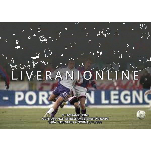 18-02-1999 BOLOGNA SEMIFINALE DI ANDATA COPPA ITALIA BOLOGNA FIORENTINA 0-2 NELLA FOTO ANSELMO ROBBIATI E GIANCARLO MAROCCHI AG ALDO LIVERANI SAS