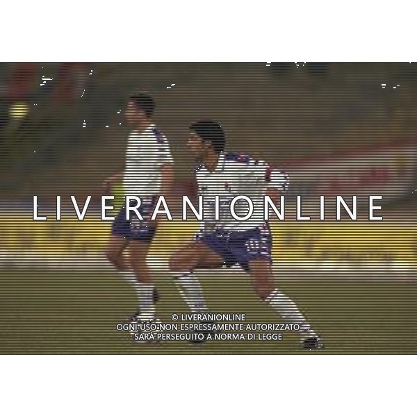 18-02-1999 BOLOGNA SEMIFINALE DI ANDATA COPPA ITALIA BOLOGNA FIORENTINA 0-2 NELLA FOTO MANUEL RUI COSTA AG ALDO LIVERANI SAS