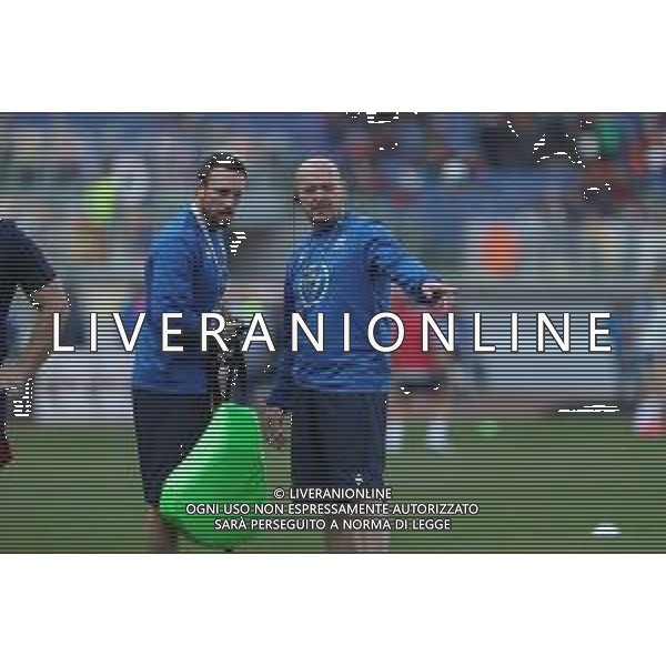 6 Nazioni Roma, Italia 22/02/2020 Italia vs Scozia Nella foto: L\'head coach della Scozia Gregor Townsend parla con il suo assistente Mike Blair FOTO MASSIMILIANO CARNABUCI-ALESSIO MARINI-AG ALDO LIVERANI SAS