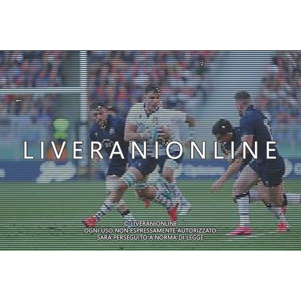 6 Nazioni Roma, Italia 22/02/2020 Italia vs Scozia Nella foto: Jake Polledri (Italia) durante una carica su Hogg (Scozia) FOTO MASSIMILIANO CARNABUCI-ALESSIO MARINI-AG ALDO LIVERANI SAS