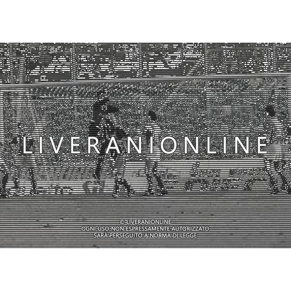 14-10-1984 BERGAMO CAMPIONATO DI CALCIO SERIE A ATALANTA CREMONESE 1-0 NELLA FOTO PARATA FAUSTO BORIN AG ALDO LIVERANI SAS