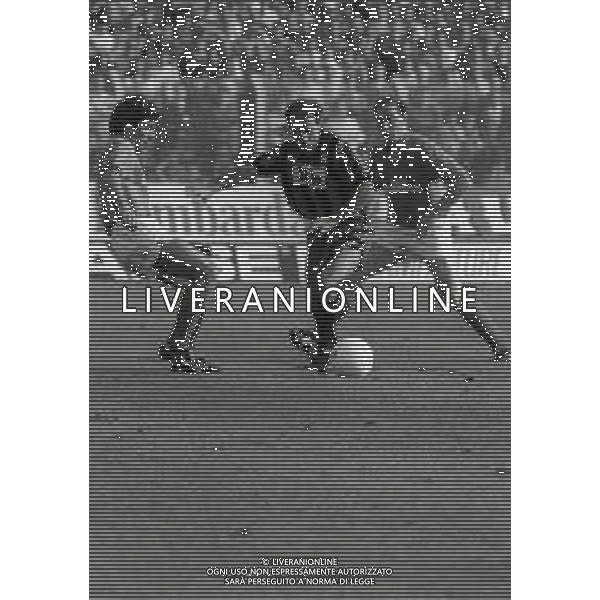 14-10-1984 BERGAMO CAMPIONATO DI CALCIO SERIE A ATALANTA CREMONESE 1-0 NELLA FOTO SAURO FATTORI-FELICE GARZILLI E FRANCO PANCHERI AG ALDO LIVERANI SAS