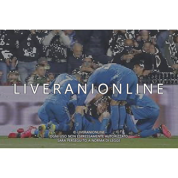 Spal - Juventus Campionato di Calcio Serie A TIM 22/02/2020 nella foto: Esultanza juventus dopo il gol di Aaron Ramsey (Juventus f.c.) ©Claudio Zamagni/Agenzia Aldo Liverani ---- juventus celebrates after scoring of Ramsay Aaron (Juventus f.c.) during Italian Serie A soccer match between S.P.A.L. Ferrara and JUVENTUS F.C. at Ferrara Paolo Mazza Stadium on February 22 2020 photo credit by Claudio Zamagni/Aldo Liverani Photo Agency / AGENZIA ALDO LIVERANI SAS
