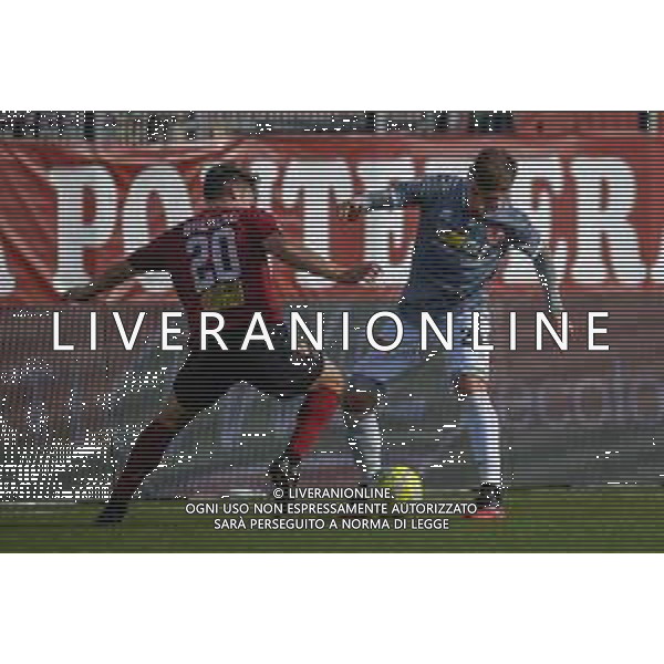 Campionato di Calcio Serie C - Lega Pro 2019/2020 Pontedera, Italia 23/02/2020 Pontedera vs Alessandria Nella foto: Cazim Silcjic (A) contrastato da Michele Bruzzo (P) FOTO FABIO FAGIOLINI-ALESSIO MARINI-AG ALDO LIVERANI SAS