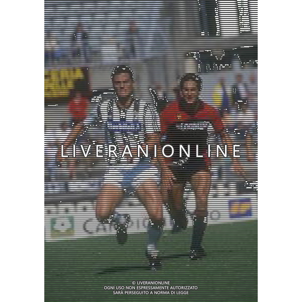 RETROSPETTIVA FRANCESCO VINCENZI CALCIATORE NELLA FOTO FRANCESCO VINCENZI CON LA MAGLIA DELL\'ASCOLI CALCIO AG ALDO LIVERANI SAS