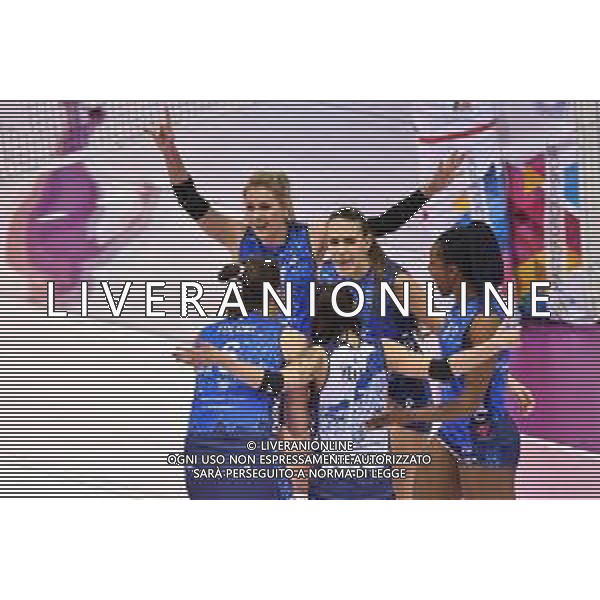 Campionato di Volley Serie A1 Femminile 2019/2020 Firenze, Italia 23/02/2020 Il Bisonte Firenze vs Savino Del Bene Scandicci Nella foto: Esultanza Il Bisonte Firenze FOTO LISA GUGLIELMI-ALESSIO MARINI-AG ALDO LIVERANI SAS