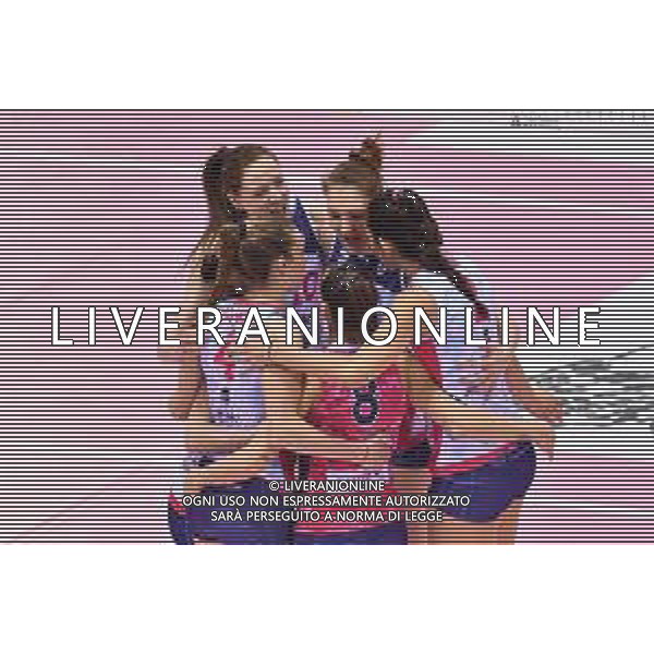 Campionato di Volley Serie A1 Femminile 2019/2020 Firenze, Italia 23/02/2020 Il Bisonte Firenze vs Savino Del Bene Scandicci Nella foto: Esultanza Savino Del Bene Scandicci FOTO LISA GUGLIELMI-ALESSIO MARINI-AG ALDO LIVERANI SAS