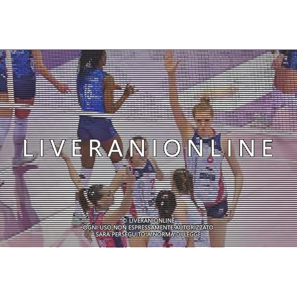 Campionato di Volley Serie A1 Femminile 2019/2020 Firenze, Italia 23/02/2020 Il Bisonte Firenze vs Savino Del Bene Scandicci Nella foto: Esultanza Savino Del Bene Scandicci FOTO LISA GUGLIELMI-ALESSIO MARINI-AG ALDO LIVERANI SAS