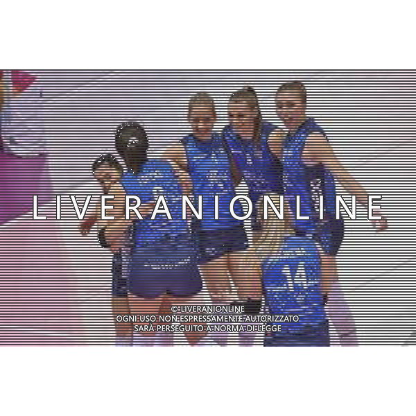 Campionato di Volley Serie A1 Femminile 2019/2020 Firenze, Italia 23/02/2020 Il Bisonte Firenze vs Savino Del Bene Scandicci Nella foto: Esultanza Il Bisonte Firenze FOTO LISA GUGLIELMI-ALESSIO MARINI-AG ALDO LIVERANI SAS