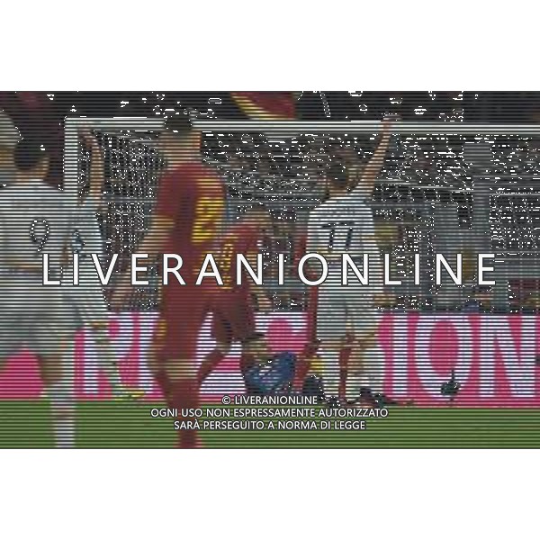 Campionato di Calcio Serie A 2019/2020 Roma, Italia 23/02/2020 Roma vs Lecce Nella foto: rete Edin Dzeko (Roma) 3-0 FOTO RENATO OLIMPIO-ALESSIO MARINI-AG ALDO LIVERANI SAS