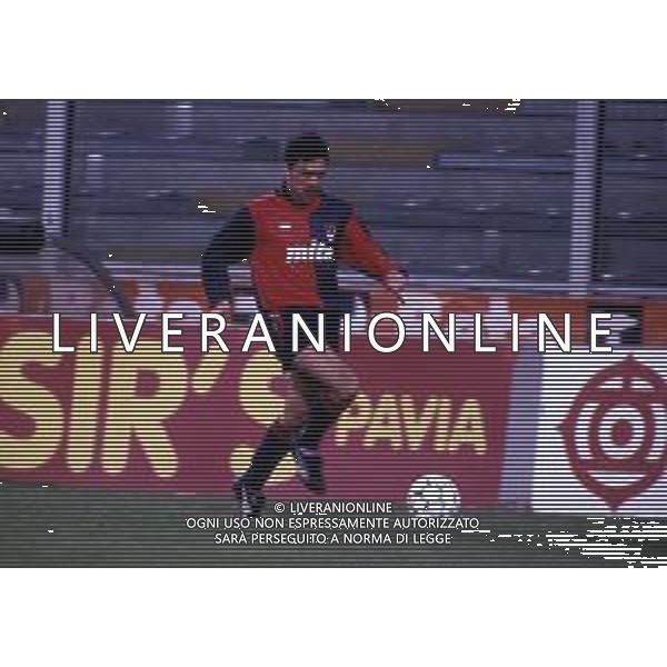 RETROSPETTIVA CARLOS ALBERTO AGUILERA CALCIATORE NELLA FOTO CARLOS ALBERTO AGUILERA CON LA MAGLIA DEL GENOA CALCIO 1991-1992 AG ALDO LIVERANI SAS