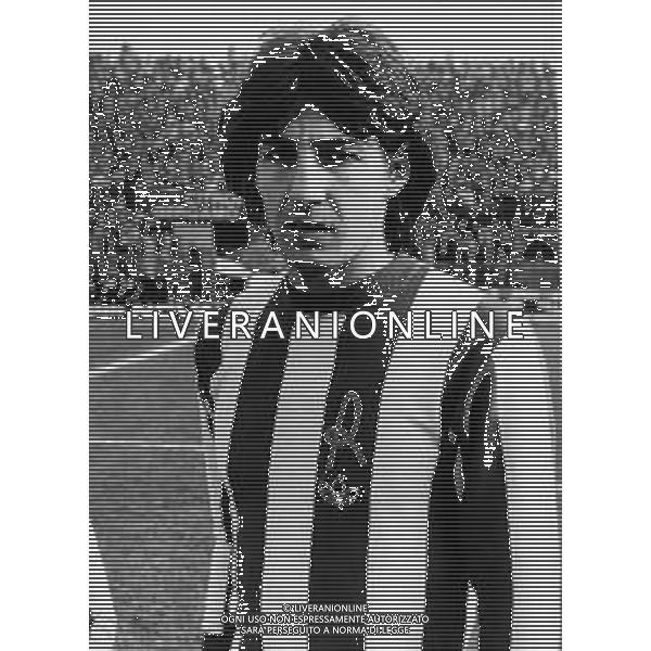 RETROSPETTIVA NICOLA ZANONE CALCIATORE NELLA FOTO NICOLA ZANONE CON LA MAGLIA DEL VICENZA CALCIO AG ALDO LIVERANI SAS