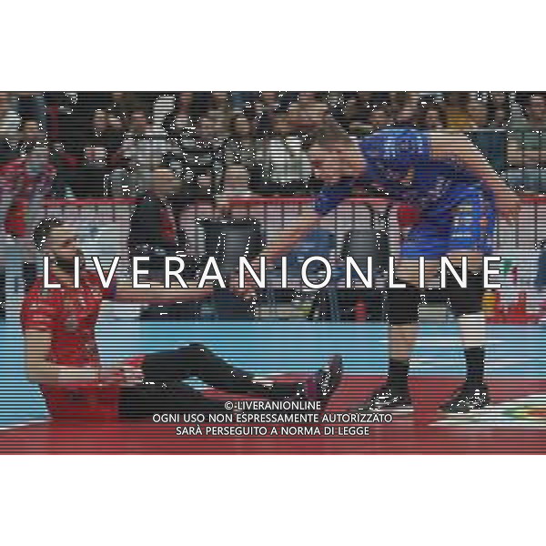 BOLOGNA 23 02 2020 FINALE COPPA ITALIA PALLAVOLO MASCHILE LUBE CIVITANOVA-PERUGIA 3-2 NELLA FOTO OSMANY JUANTORENA E FABIO BALASO CIVITANOVA ©SANNA / AGENZIA ALDO LIVERANI SAS