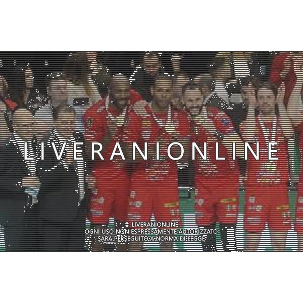 BOLOGNA 23 02 2020 FINALE COPPA ITALIA PALLAVOLO MASCHILE LUBE CIVITANOVA-PERUGIA 3-2 NELLA FOTO LUBE CIVITANOVA DOPO LA VITTORIA ©SANNA / AGENZIA ALDO LIVERANI SAS