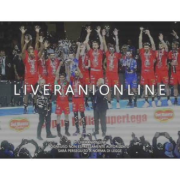 BOLOGNA 23 02 2020 FINALE COPPA ITALIA PALLAVOLO MASCHILE LUBE CIVITANOVA-PERUGIA 3-2 NELLA FOTO BRUNO E OSMANY JUANTORENA ALZANO LA COPPA ©SANNA / AGENZIA ALDO LIVERANI SAS