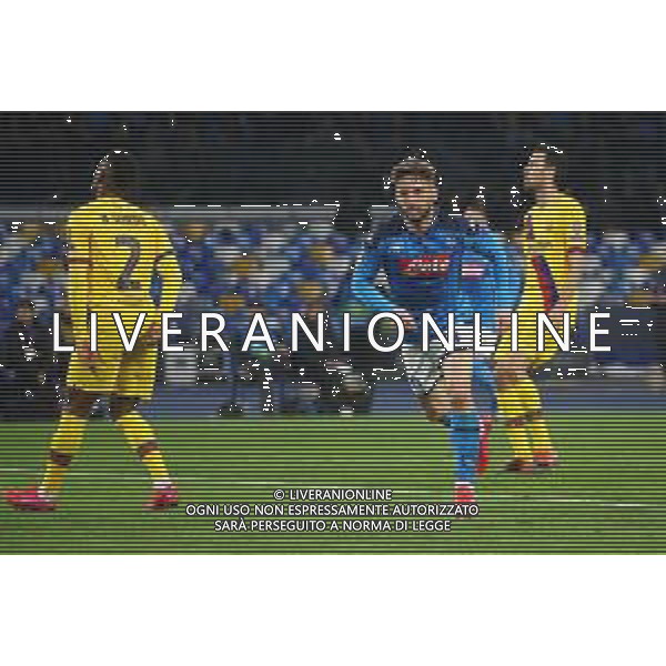 NAPOLI - BARCELLONA ANDATA OTTAVI DI FINALE CHAMPIONS LEAGUE 25.02.2020 NELLA FOTO ESULTANZA DOPO IL GOL DI DRIES MERTENS ©MOSCA / AGENZIA ALDO LIVERANI SAS