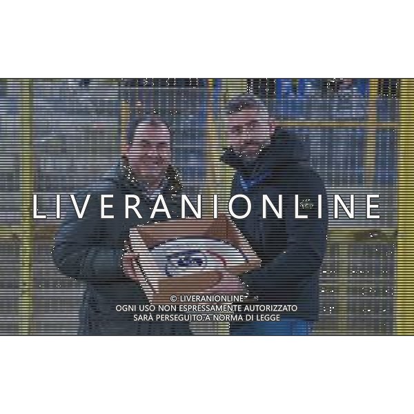 Campionato di Calcio Serie C - Lega Pro 2019/2020 Cava dei Tirreni, Italia 26/02/2020 Cavese vs Rende Nella foto: Scambio di doni tra la dirigenza della Cavese 1919 e del Rende Calcio FOTO ANDREA D\'AMICO-ALESSIO MARINI-AG ALDO LIVERANI SAS