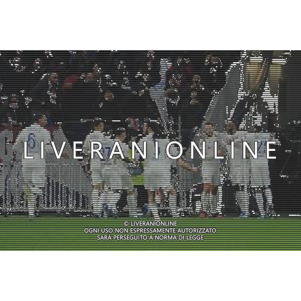 Lione 26.02.2020 Groupama Stadium Olympique Lione vs Juventus Champions League 2019/2020 ©Viganti/Agenzia Aldo Liverani Nella foto: esultanza lione dopo il gol di Tousart ©Viganti / AGENZIA ALDO LIVERANI SAS